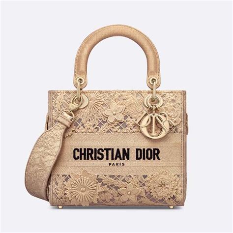 embroidered lady dior bag|christian dior lady large bag.